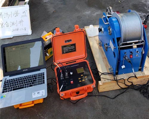 Water Flow Geophysical Borehole Logs Test Water Temperature and Electrical Conductivity Logging Equipment