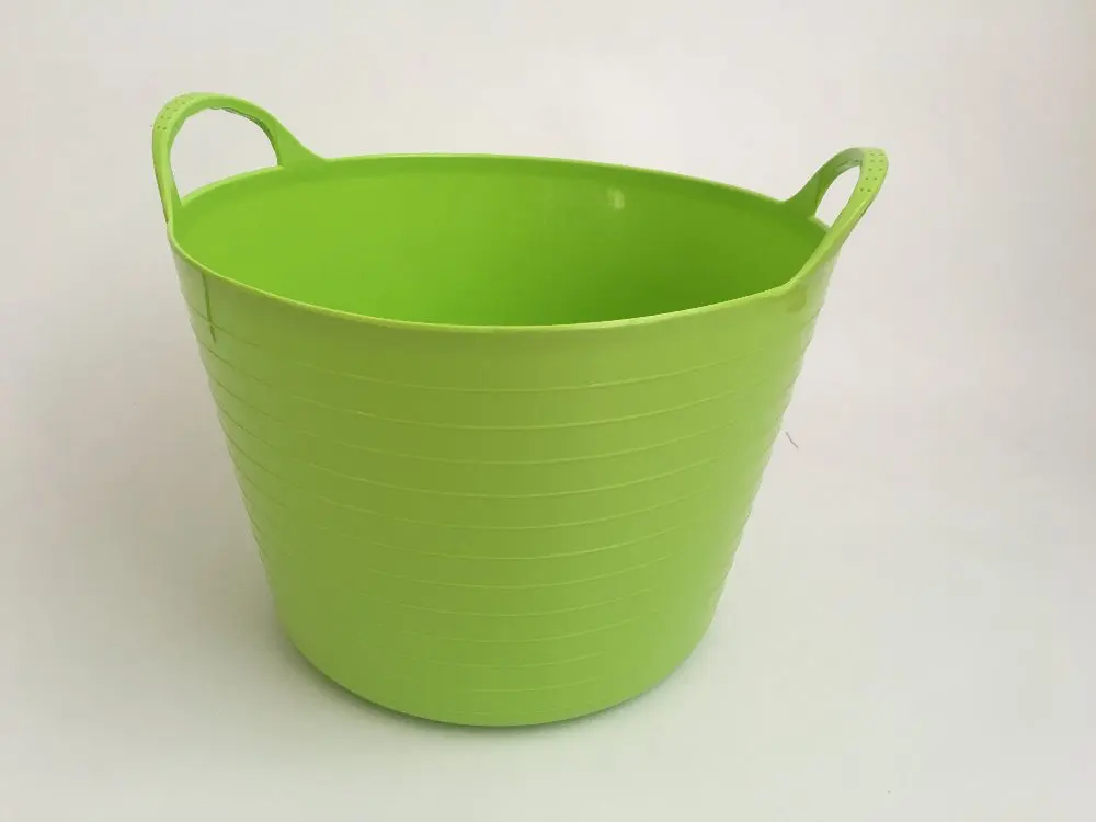 45L new style colored plastic laundry baskets hamper with handle