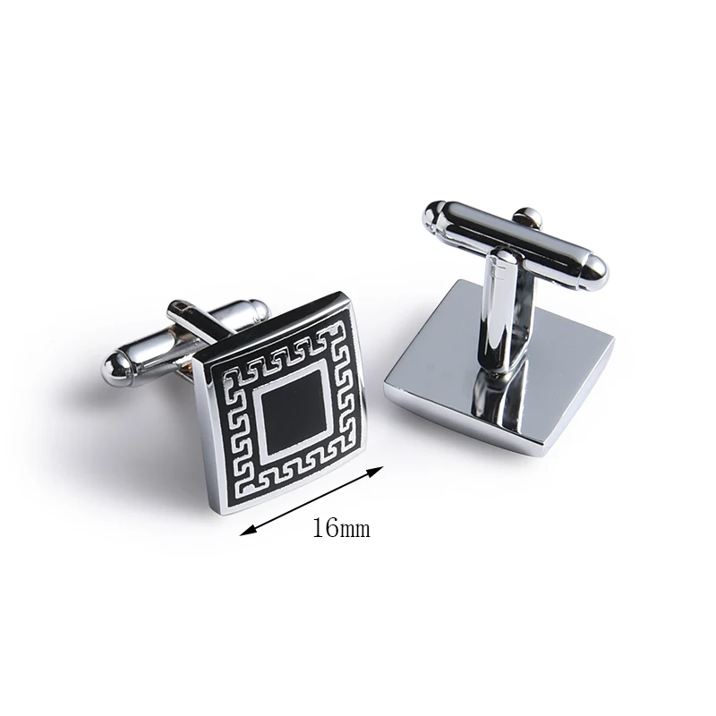 Французские мужские запонки для рубашки, изысканные металлические запонки с эмалью по индивидуальному заказу