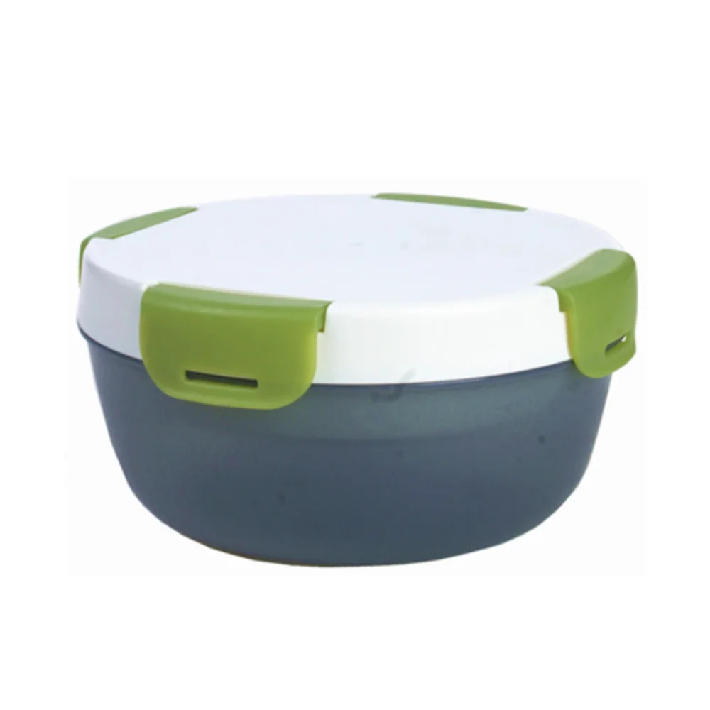 1.2L BPA Free Plastic Round Food Container With Lid,Lunch To Go Salad Lunch Container Bento Lunch Box