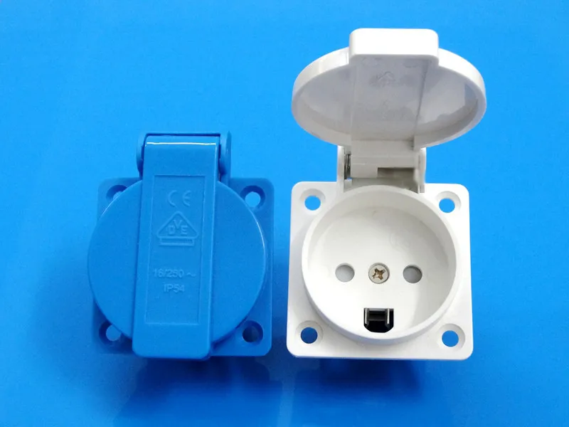 Trustworthy Quality Denmark waterproof socket receptacle/Denmark Type K wall socket IP54/Denmark electrical waterproof socket