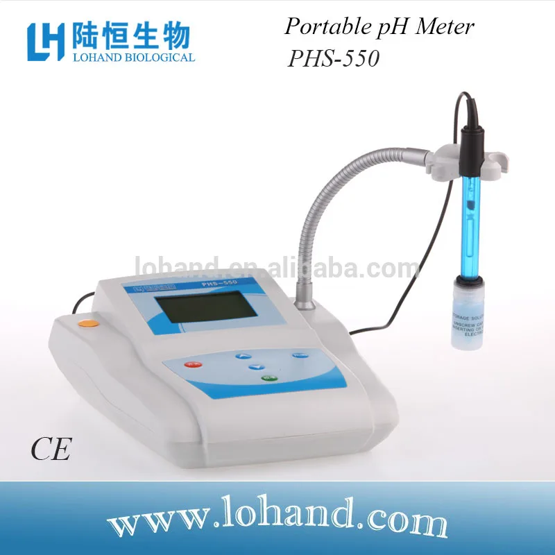 Высокая точность доступный настольный с температурной автоматической компенсацией из Китая pH-метр анализа качества воды PHS-550