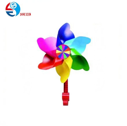 Рекламная детская пластиковая цветная ветряная мельница, игрушечная колесо, декоративная ветряная мельница для велосипеда