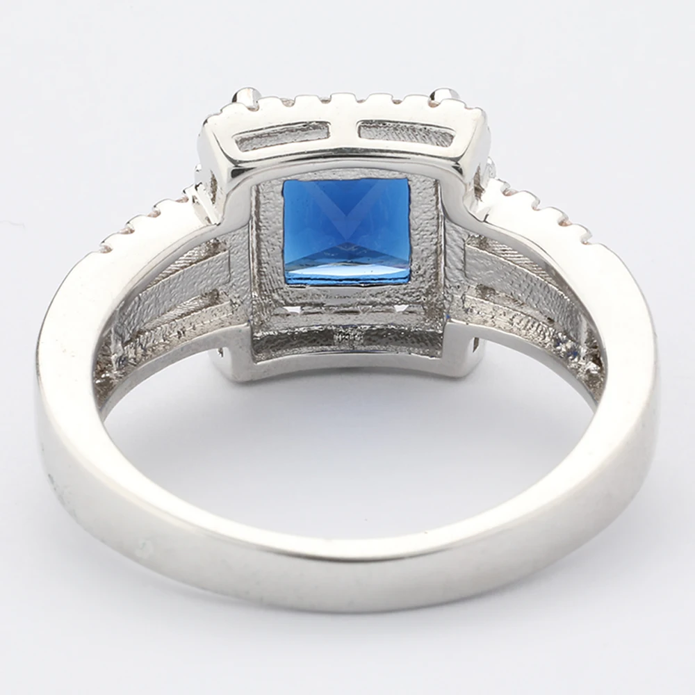 Blue sapphire jewelry silver mens one stone ring designs