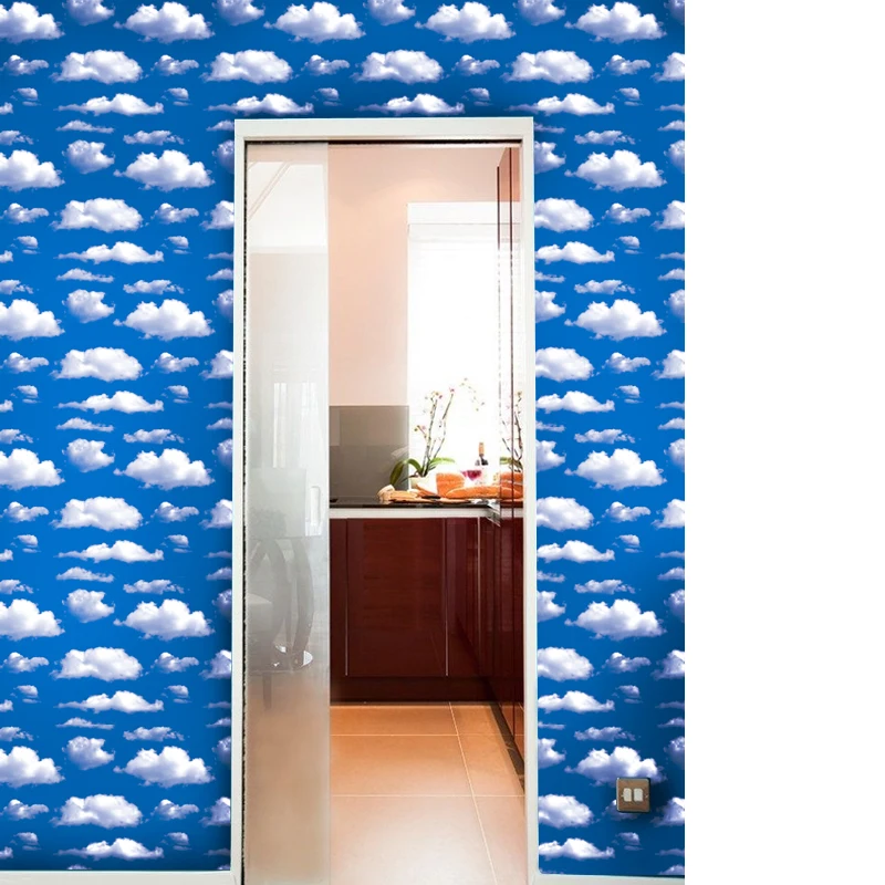 YIYAO Protective wall paper self adhesive 3d blue sky wall paper