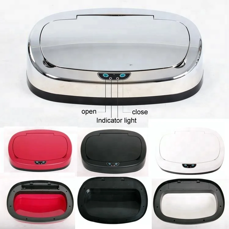 50 Liter Stainless Steel Electric Automatic Open Smart Infrared Sensor Large Dust Bin
