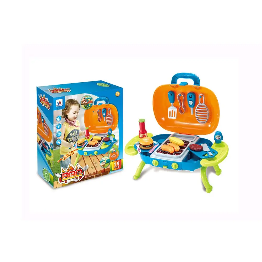 
High quality educational interesting BBQ play set kitchen toys for kids 