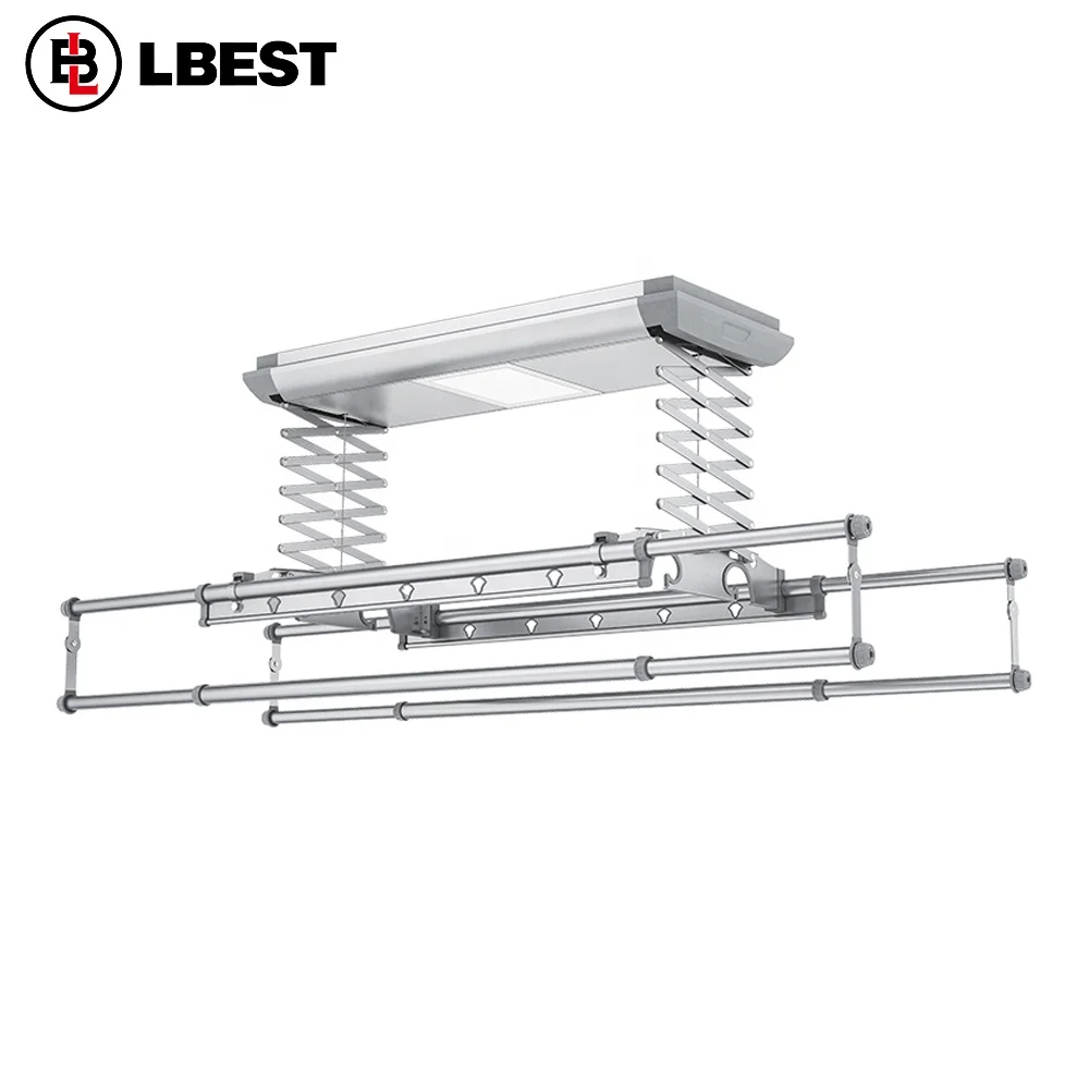 
Automatic retractable folding clothes line 