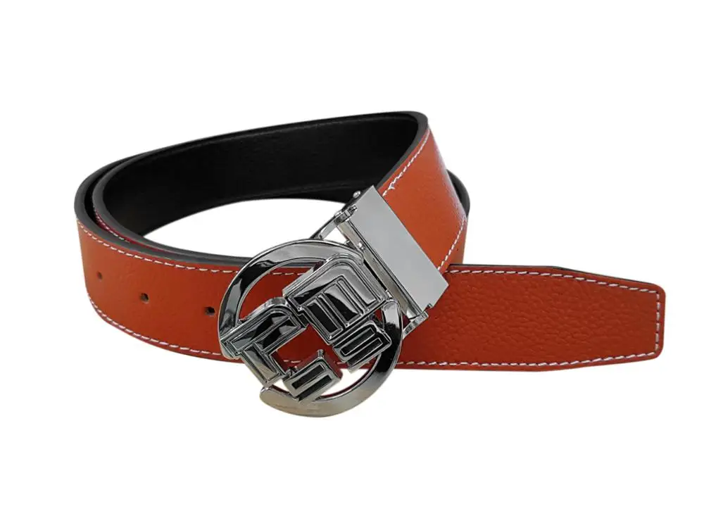 Customized Logo cowhide Golf Leather Belt for Men