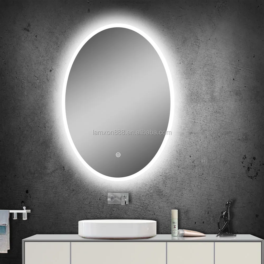 
High quality oval lighting LED vanity bathroom mirrors with defogger pad 