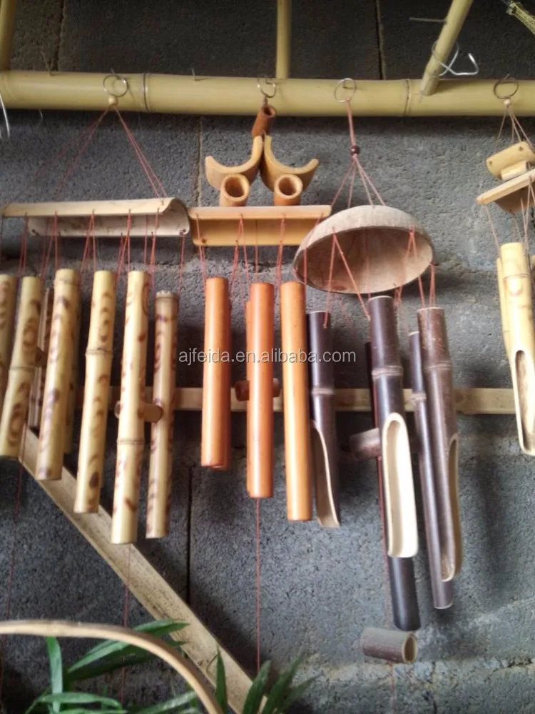 Bamboo wind chimes handmade windchime decoration gift room birthday girl gift