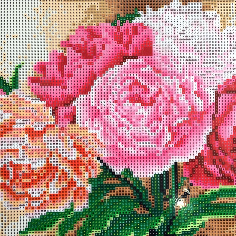 small size rose pattern diy diamond mosaic