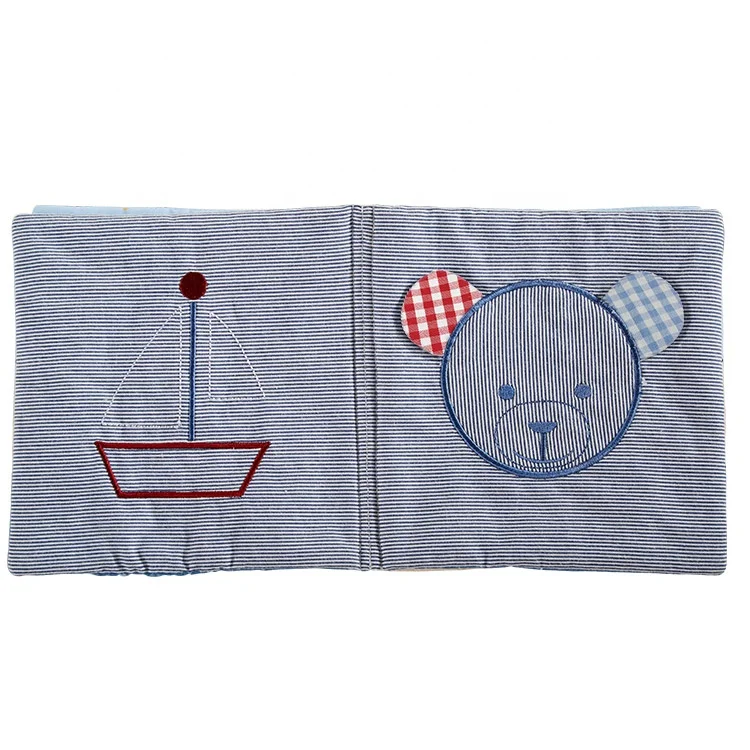 Ready to ship Blue Baby teething toy soft animal cloth book baby  education toys fabric book