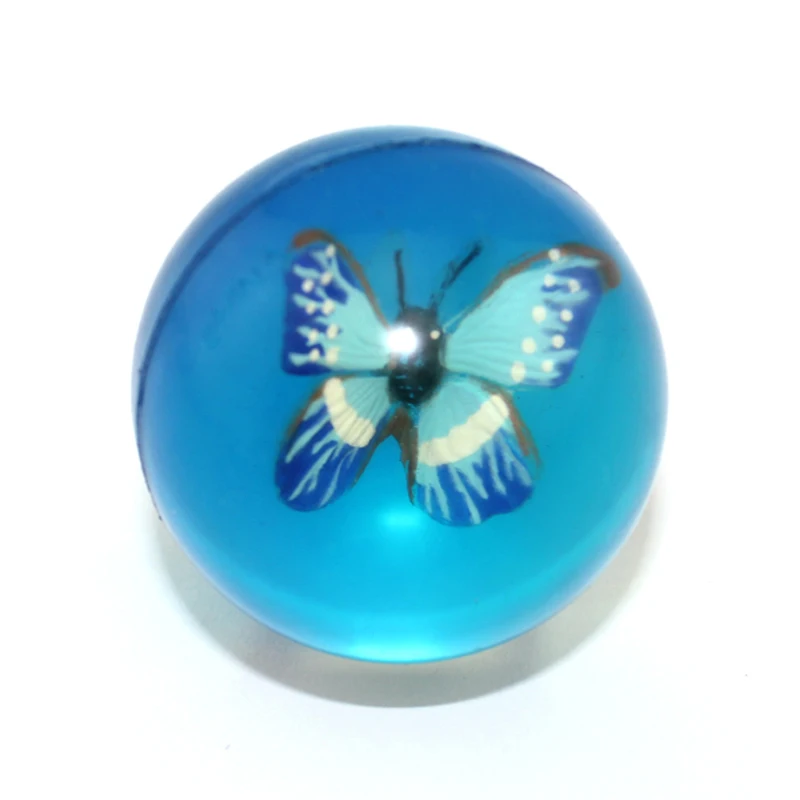 
transparent balls with 3D animals inside butterfly big rubber bouncy balls 