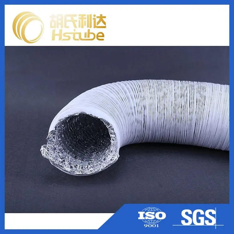 black pvc combi aluminum flexible duct for hvac system return air vent