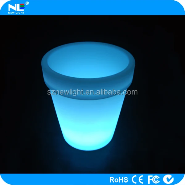 shining and colorful flower vase / LED crystal and shine flower pot planter vase