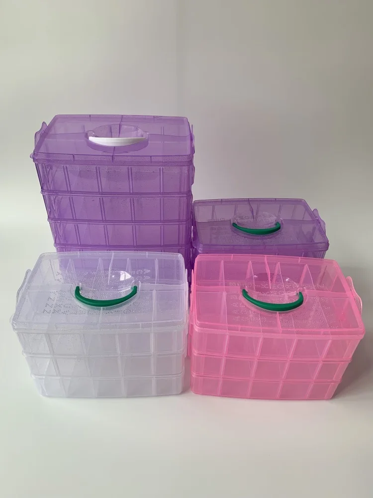 Reasonable price transparent factory security tool box three layers tool case