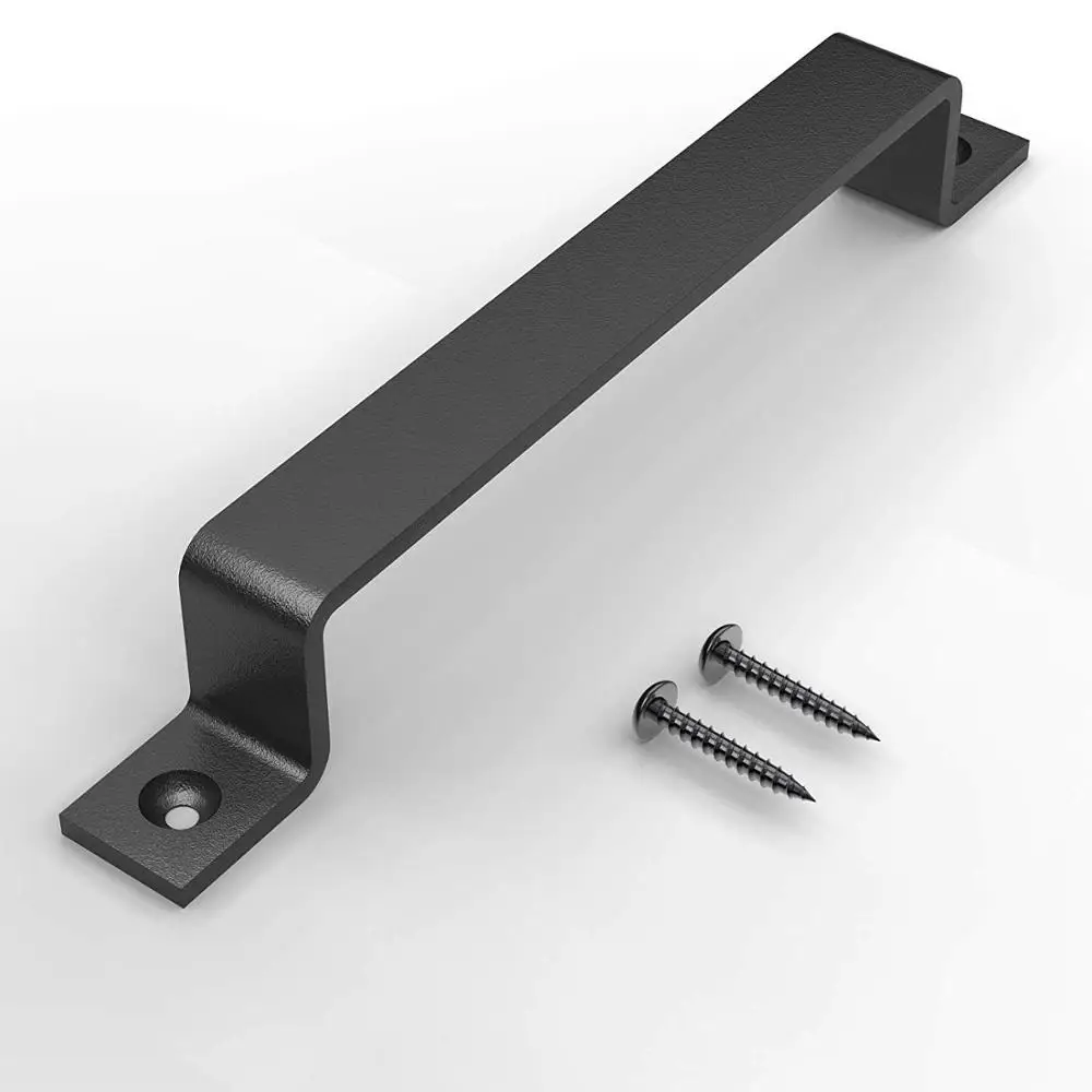 2020 popular cast iron barn door handle black