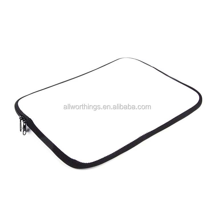 White blank neoprene laptop bag sleeve for sublimation