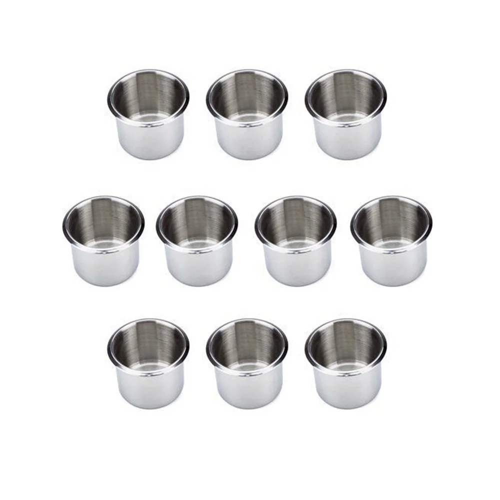 Customized High Quality Brushing Poker Table Small Stainless Steel Cup Holders