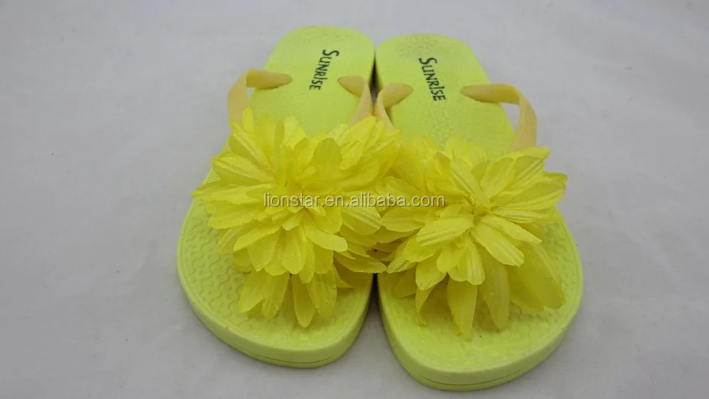 newest big flower flip flops for women summer spring