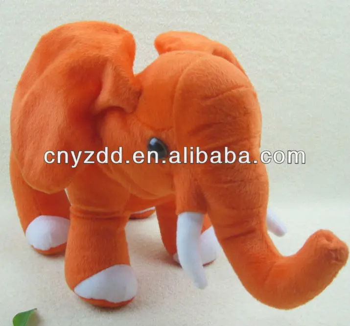 cute plush and stuffed orange elephant toys