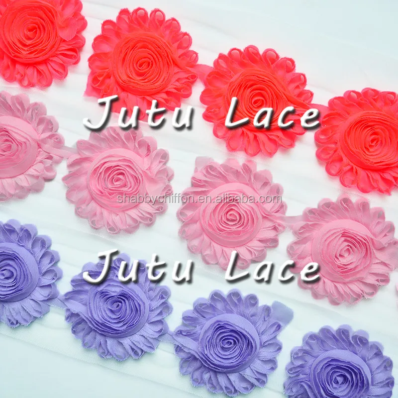 4' shabby rose trim flower shabby rose flower by yard