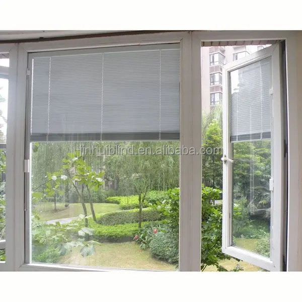 double glazing glass blind built inside louver window aluminum venetian blinds