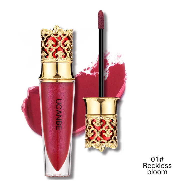 
pigment for lipgloss creamy vendors wholesale cosmetic with private logo Crown lipstick red holographic lipgloss 