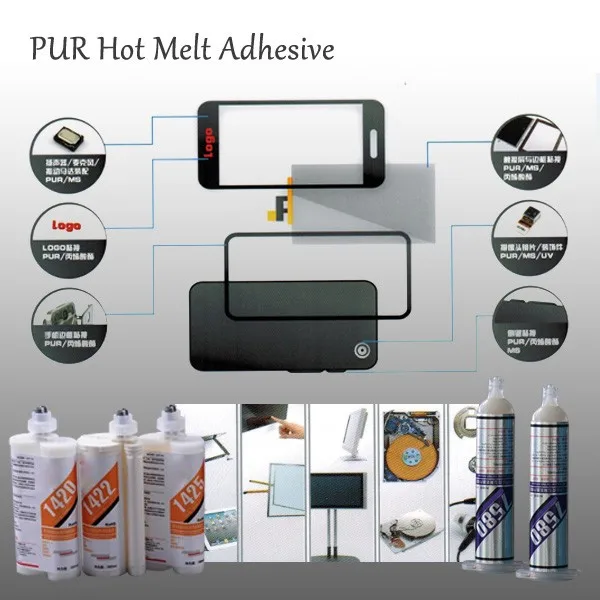 Pur горячего расплава клей для склеивания металлический корпус и пластиковые детали