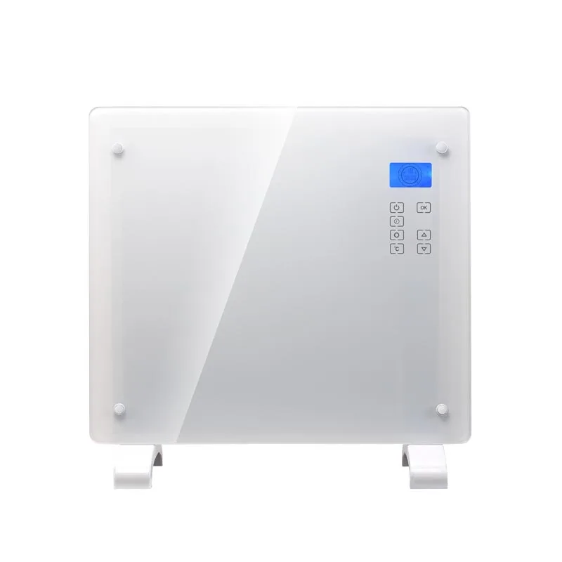 LCD display glass panel heater with IP 7x24h for adjustable temperature equipped with remote control