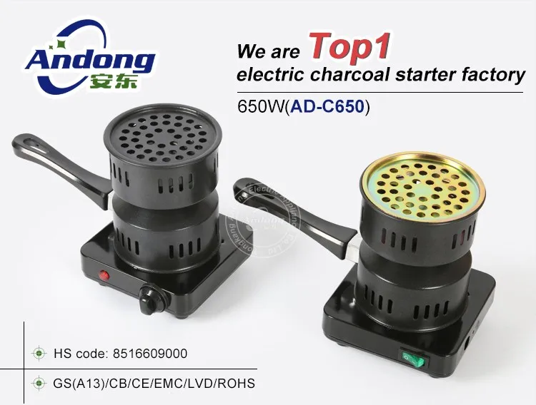 Andong top quality intelligent temperature shisha mini hookah charcoal burner for coal starter