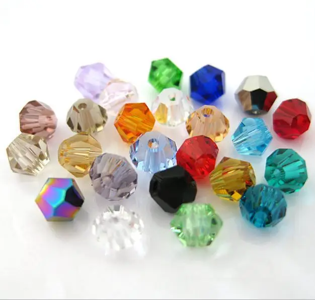 Высококачественные стеклянные бусины прозрачные AB/Crystal Bicone для одежды аксессуары ожерелья