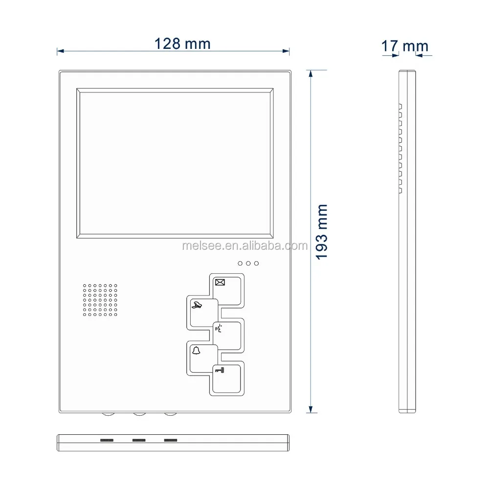 MELSEE 4 wire villa system with code access control keypad outdoor station