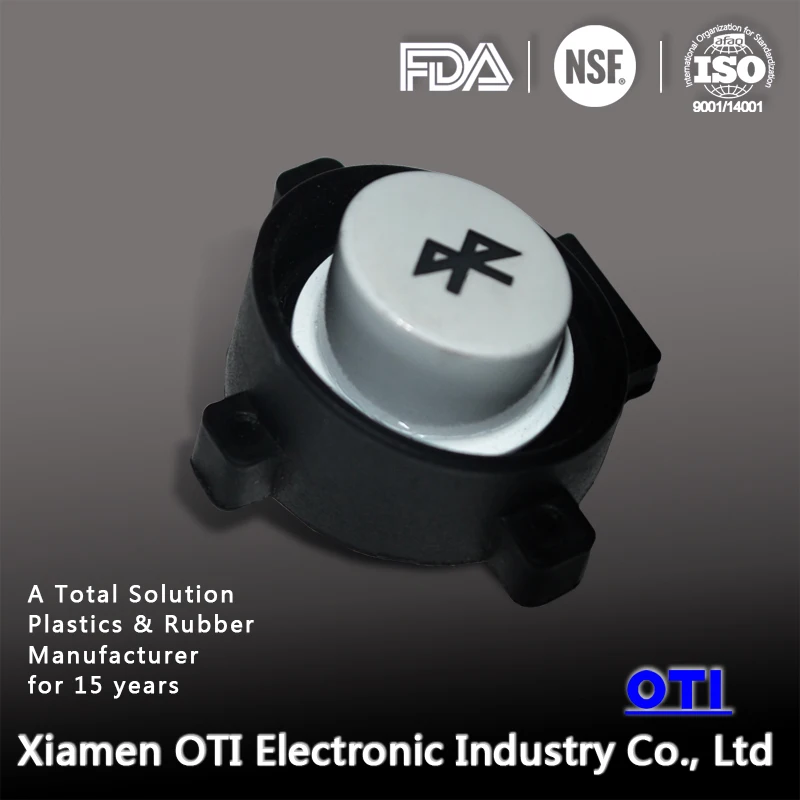 custom made silicone rubber single push button rubber keypad with carbon pill