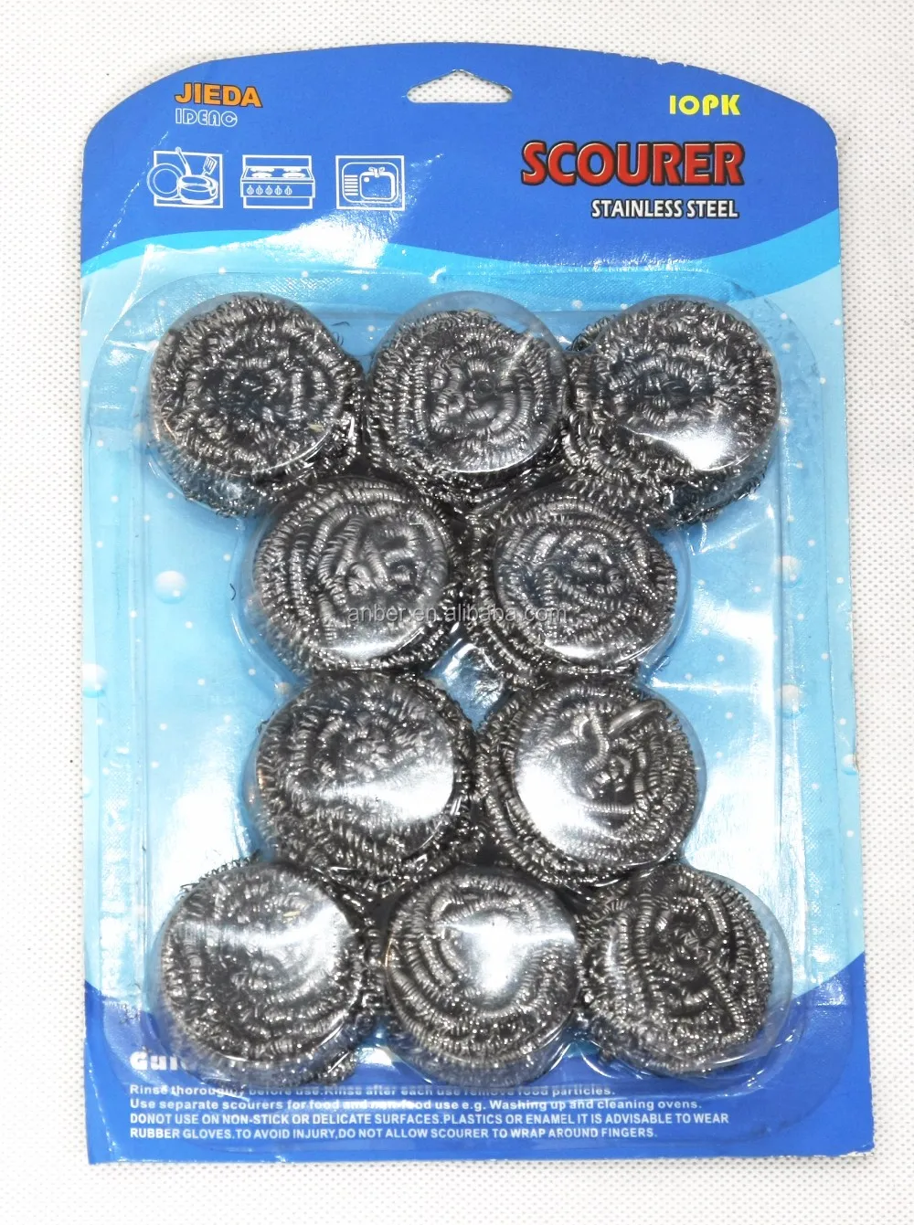 Kitchen steel wire ball scrub brush sink dish washing scrubber pot pan clean steel wire spiral scourer washing cleaning ball