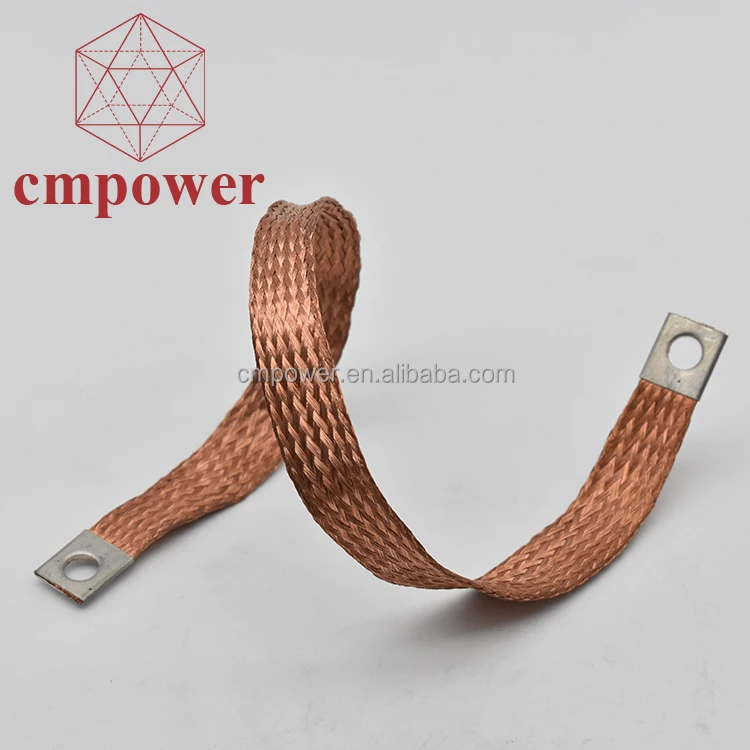 Антистатический заземляющий ремешок из луженой меди длиной 4 мм2 с отверстием 200