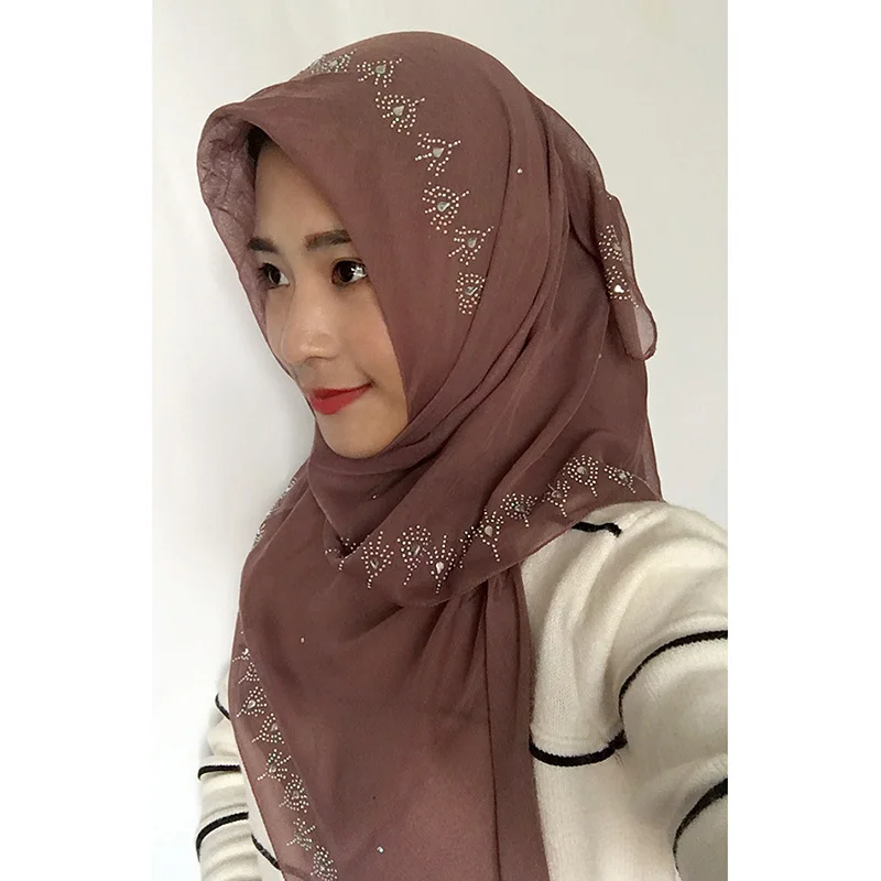 Voile square size popular cute hijabs muslim hijab girls hijab