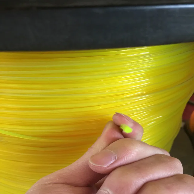 Trimmer line for square twist with polyamide materials