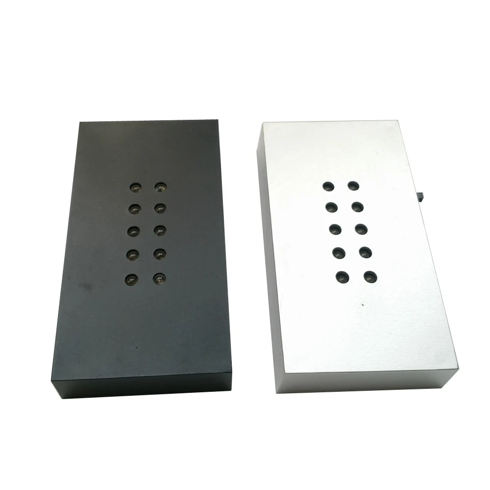 Small Rectangle Black plastic led 3D  crystals displaying light up stand base crafts