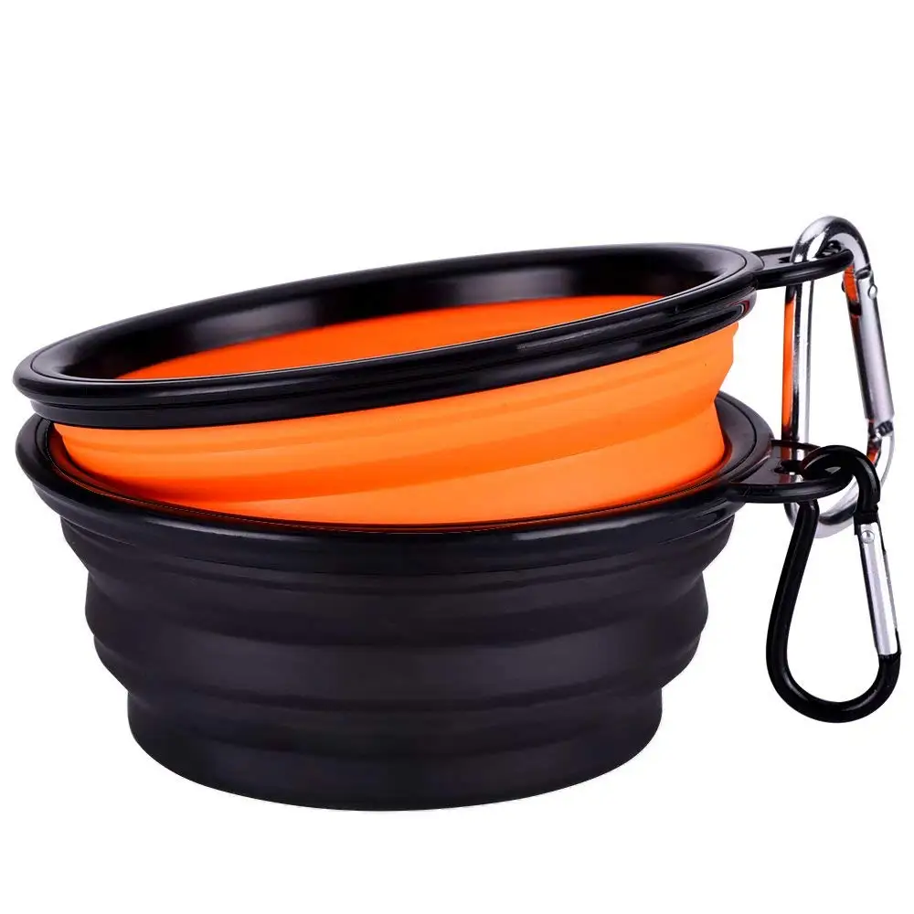 Collapsible Travel Silicone Dog Bowl Portable Food Bowl