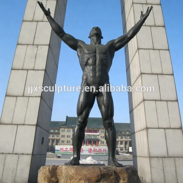life size bronze nude muscle men statue  large brass naked male erotic man sculpture