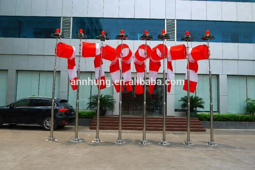 
Wind Cone Wind Indicator Helipad Windsock with Obstruction Light 