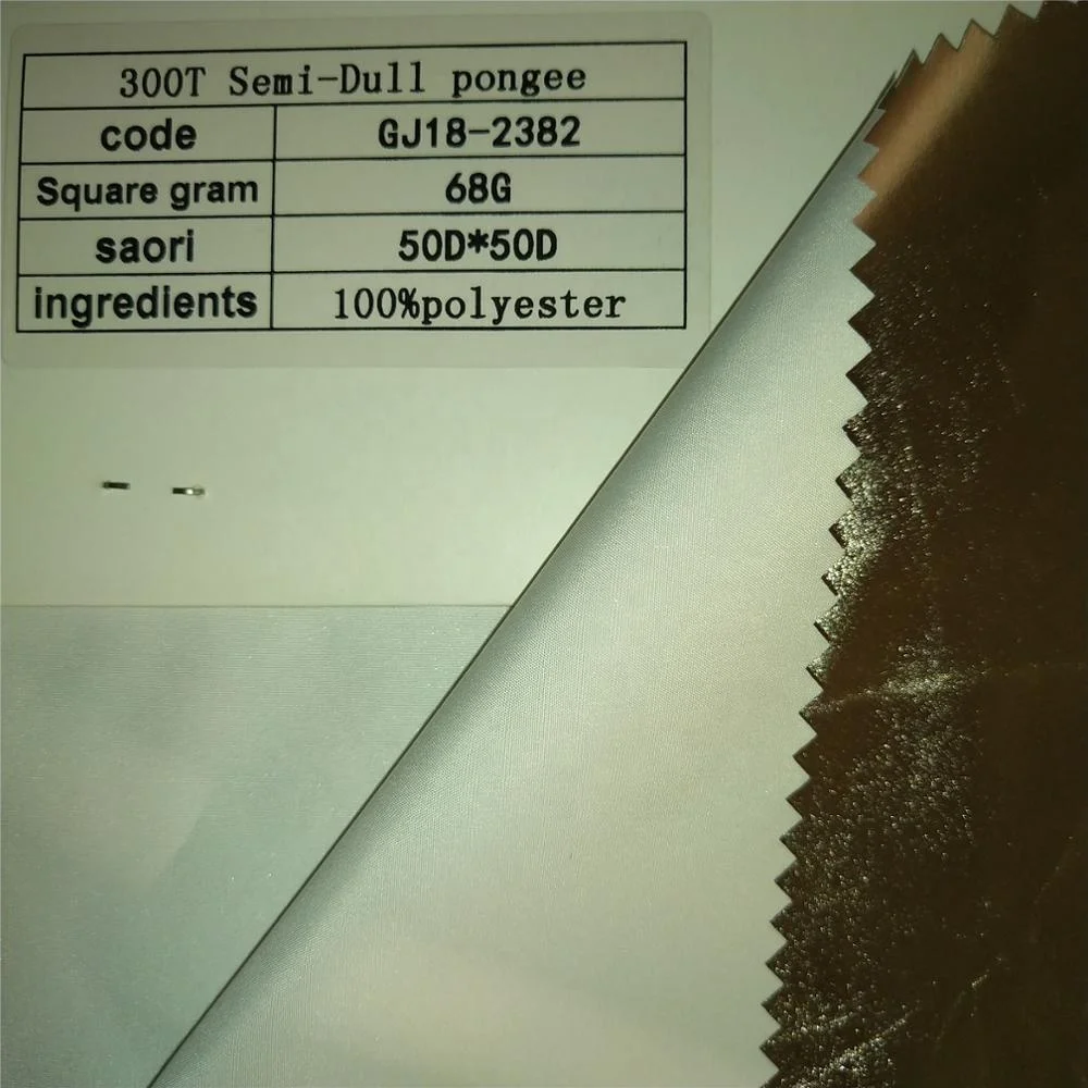 300T Semi-Dull pongee Gold fabric Waterproof fabric the newest fabric
