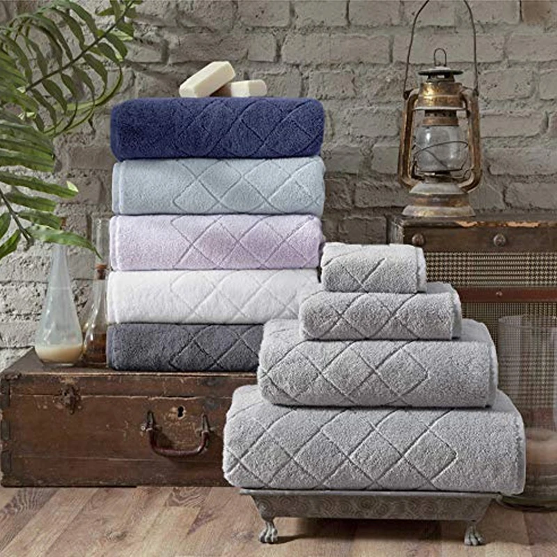 
 Роскошное банное полотенце из 100% хлопка, мягкое и супервпитывающее, 12 цветов, набор из 3 полотенец для ванной комнаты  