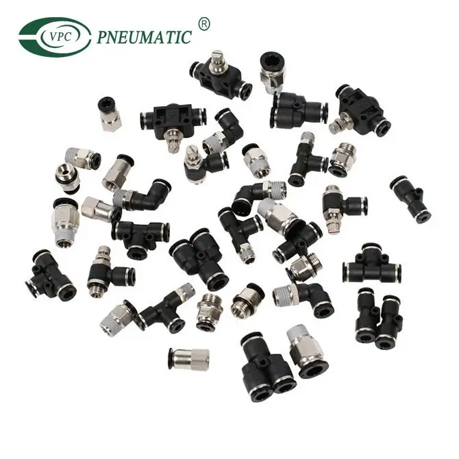 PC PL 6mm 8mm 10mm 12mm 14mm 16mm Metric Tube Male Thread Pneumatic  Connector Plastic  One Touch Air Push In Fitting