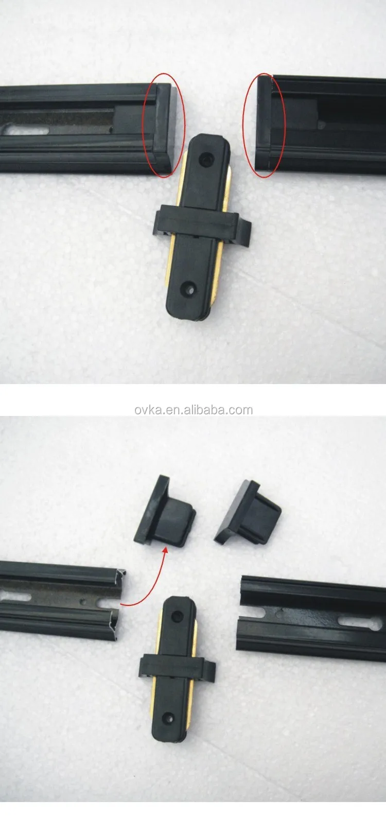Lighting Track System accessories 1 Meter 2 Wires Aluminum Track Light Rail, LED light track rail