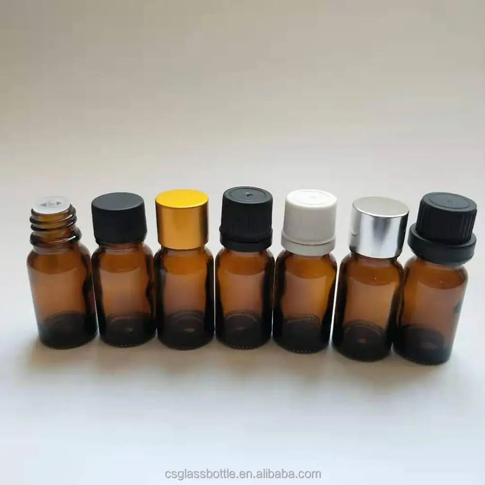 5ml 10ml 15ml 20ml 30ml 50ml 100ml Amber empty essential oil glass bottle  childproof dropper cap for e liquid glass bottle