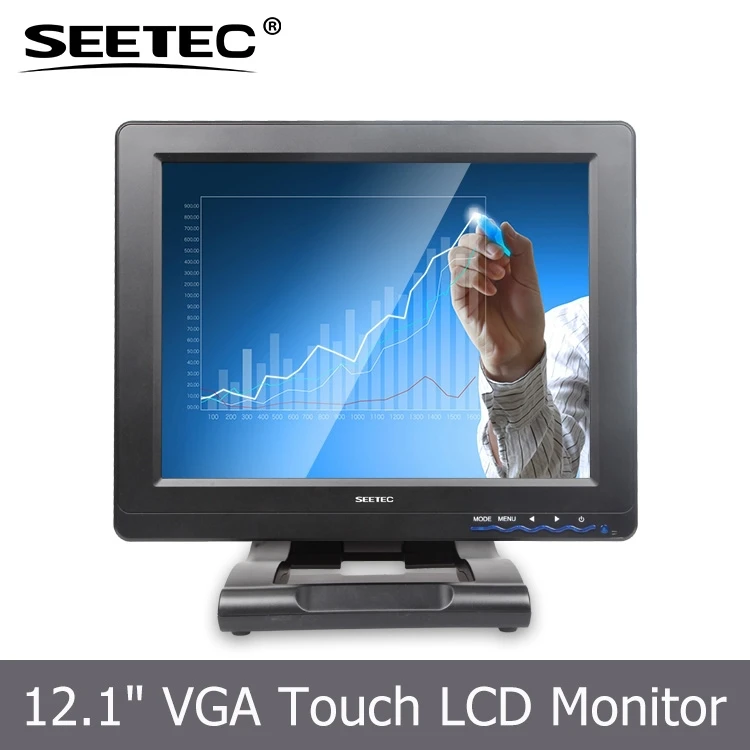 12.1 дюймов сенсорный VGA HDMI DVI AV вход из светодиодов TFT монитор мода дисплей компьютера