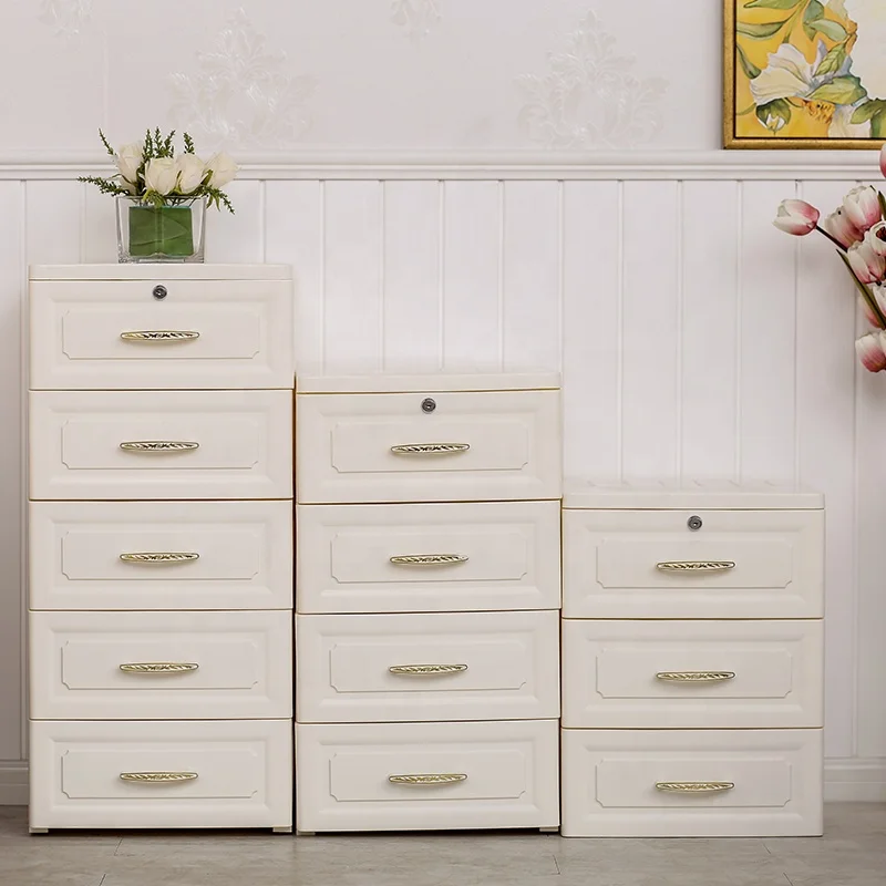 2022 New Modern Europe Style Luxury Bedroom Furniture Closet Plastic Storage Drawer
